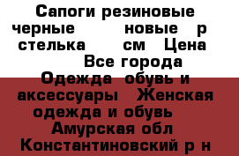 Сапоги резиновые черные Sandra новые - р.37 стелька 24.5 см › Цена ­ 700 - Все города Одежда, обувь и аксессуары » Женская одежда и обувь   . Амурская обл.,Константиновский р-н